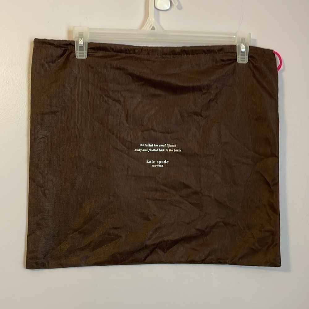 Kate Spade New York Brown Large Dust Bag Drawstring Closure